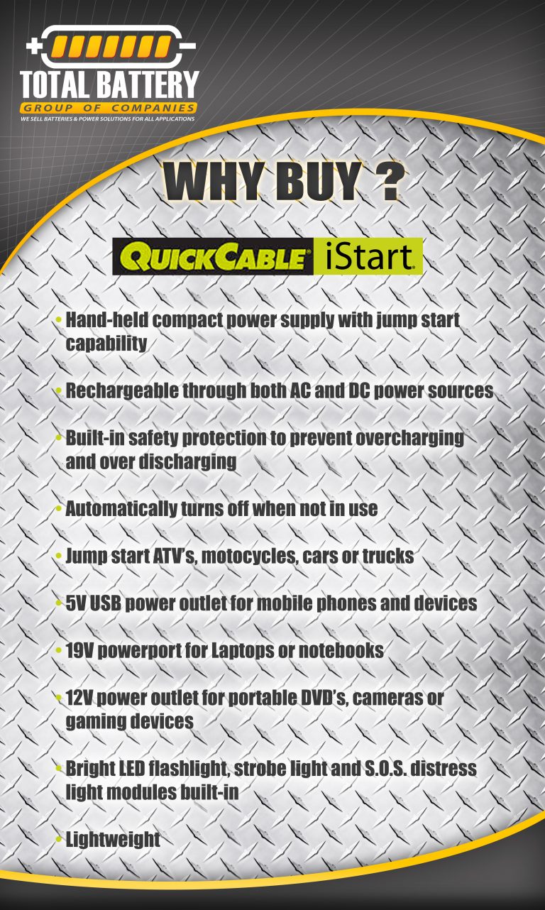 iStart Li-Ion Portable Power Pack - Compact Hand-held Power Supply ...